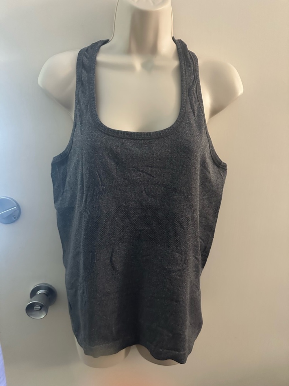 lululemon athletica Charcoal Gray Scoop Neck Racerback Tank